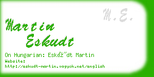 martin eskudt business card